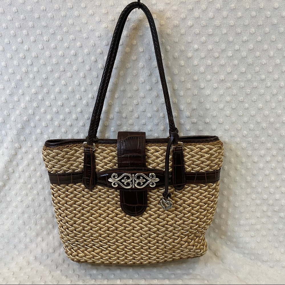 Brighton Woven Straw Raffia Tote Bag